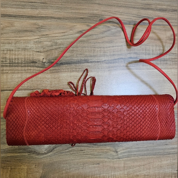 ❤️🎉🎉🎉HOST PICK🎉🎉🎉❤️CARLOS FALCHI,Python Crossbody Bag - Picture 3 of 8
